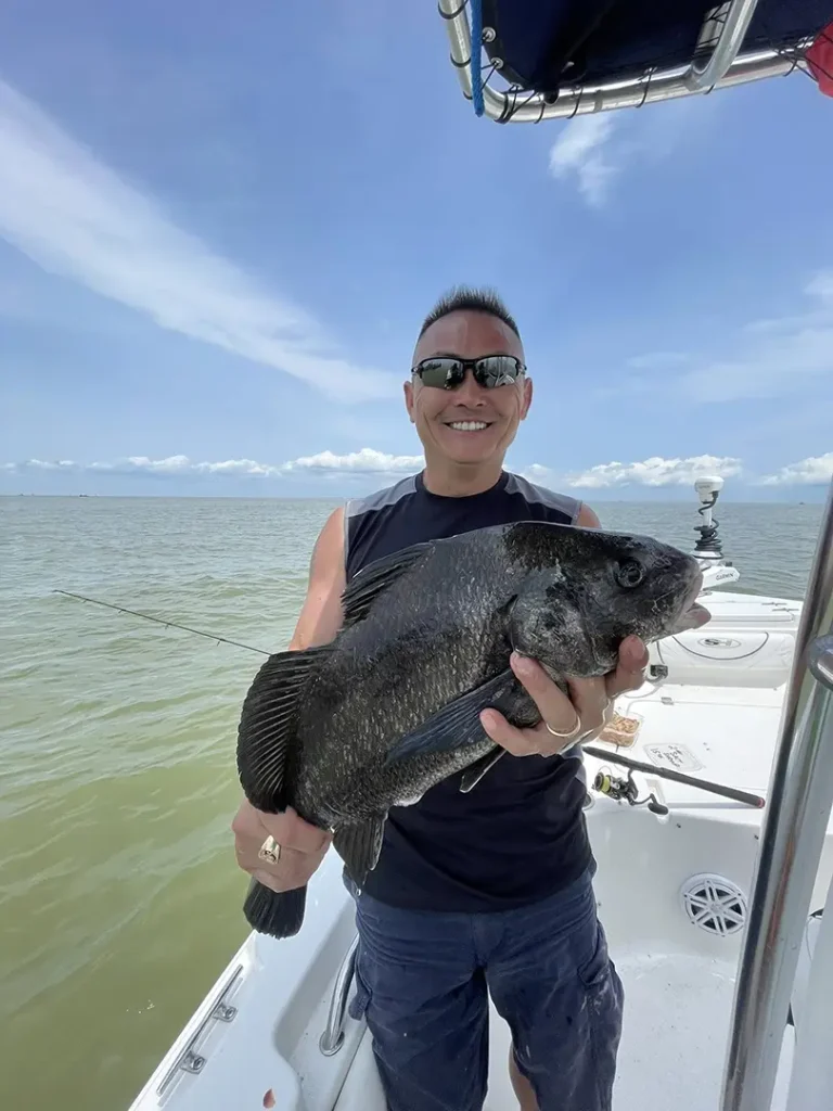 Galveston Bay fishing charter with professional fish cleaning