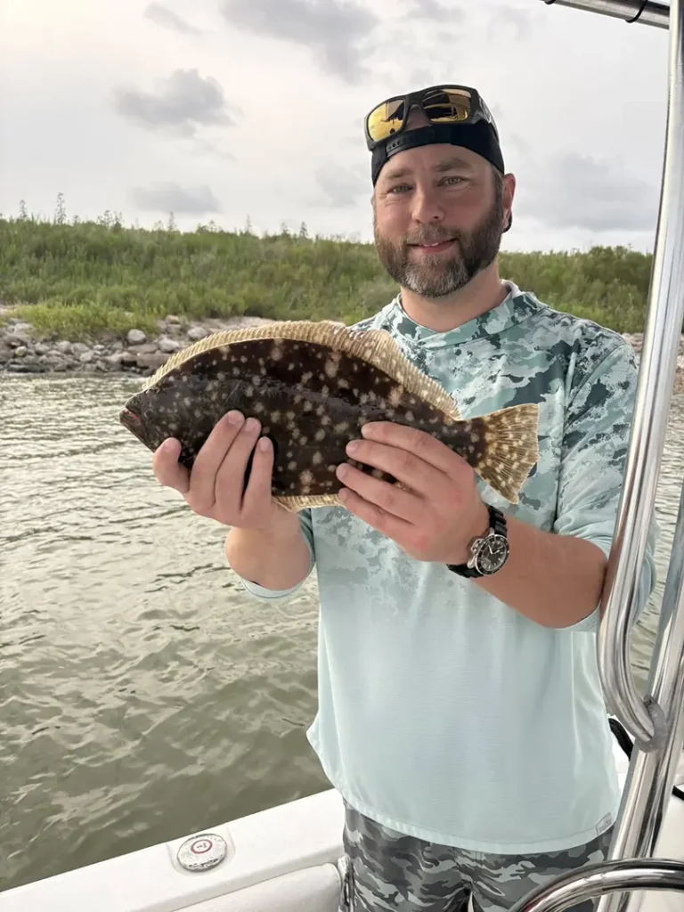 Galveston Bay fishing charter targeting flounder and drum