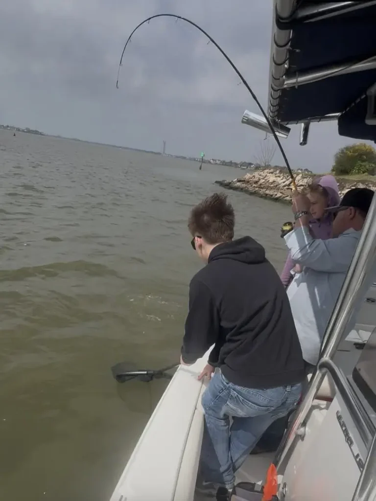 Texas saltwater fishing charter near Houston family friendly trip