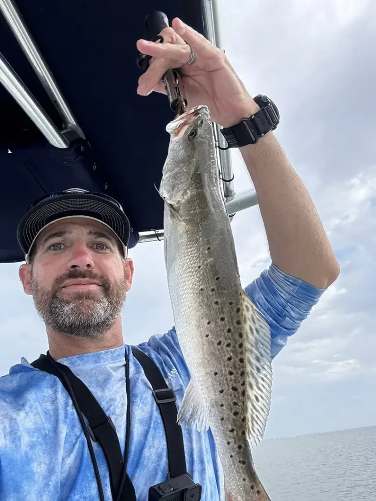 Galveston Bay fishing charter bull redfish action Warrior Wave Charters