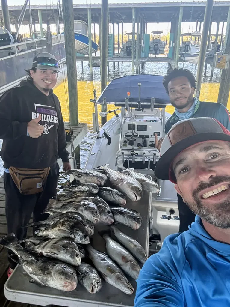 guided fishing Galveston Bay jetties structure black drum